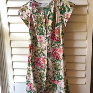 Flower button up dress